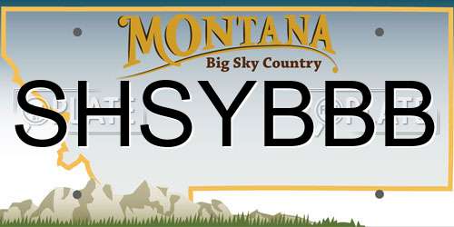 SHSYBBB Montana License Plate