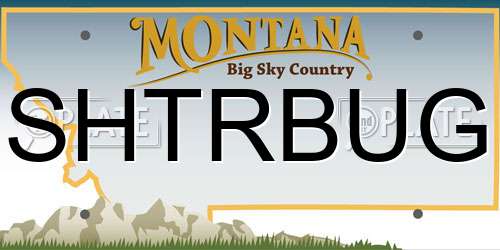 SHTRBUG Montana License Plate