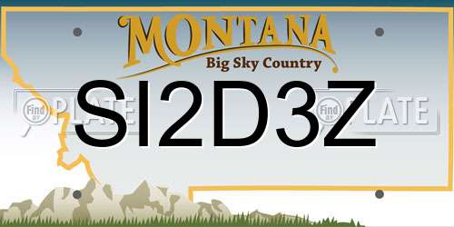 SI2D3Z Montana License Plate