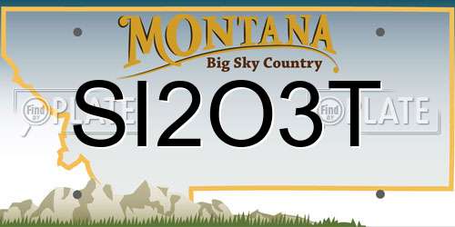 SI2O3T Montana License Plate