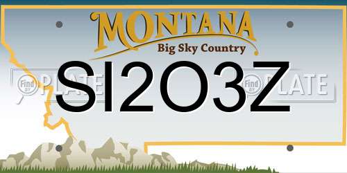 SI2O3Z Montana License Plate