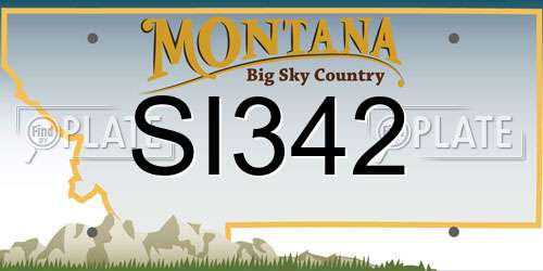 SI342 Montana License Plate