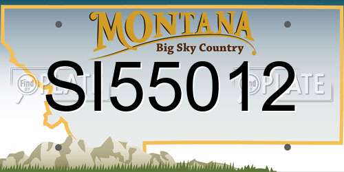 SI55012 Montana License Plate