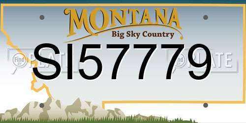 SI57779 Montana License Plate