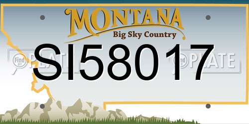 SI58017 Montana License Plate