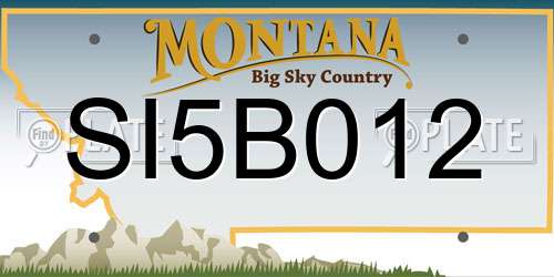 SI5B012 Montana License Plate