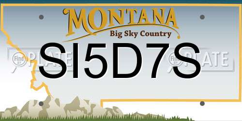 SI5D7S Montana License Plate