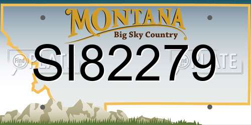 SI82279 Montana License Plate