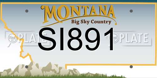 SI891 Montana License Plate