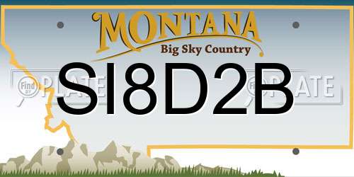 SI8D2B Montana License Plate