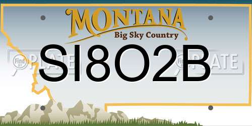 SI8O2B Montana License Plate