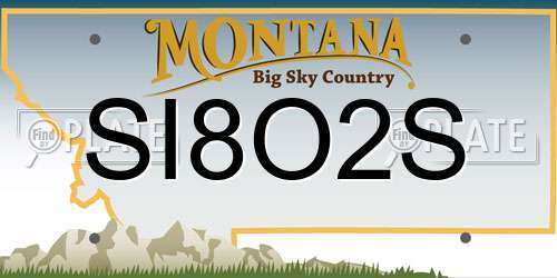 SI8O2S Montana License Plate