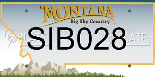 SIB028 Montana License Plate