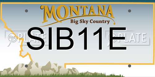 SIB11E Montana License Plate