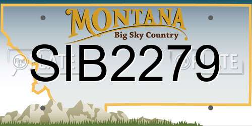 SIB2279 Montana License Plate
