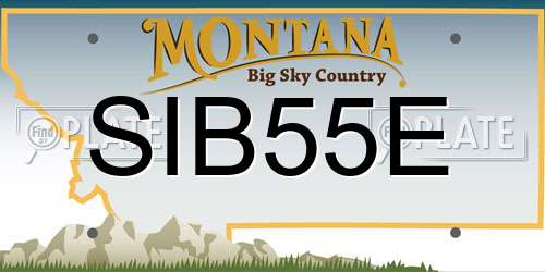 SIB55E Montana License Plate