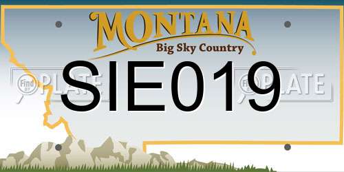 SIE019 Montana License Plate