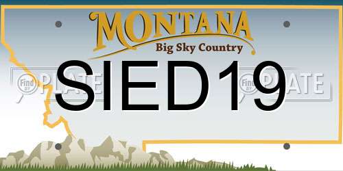 SIED19 Montana License Plate