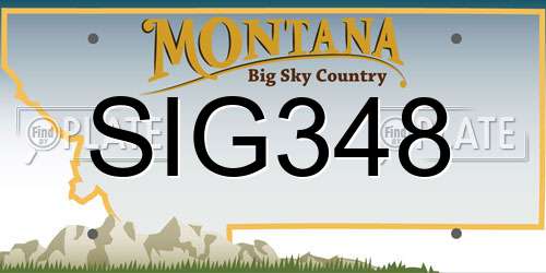 SIG348 Montana License Plate