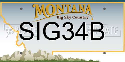 SIG34B Montana License Plate