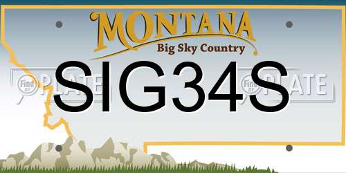 SIG34S Montana License Plate