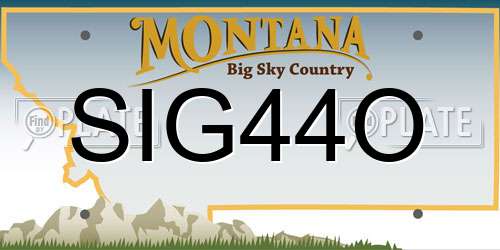 SIG44O Montana License Plate