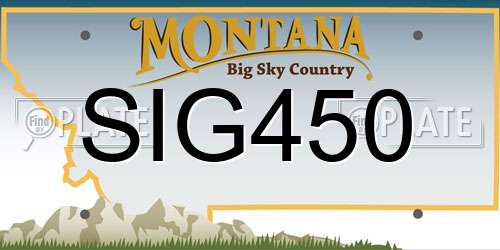 SIG450 Montana License Plate