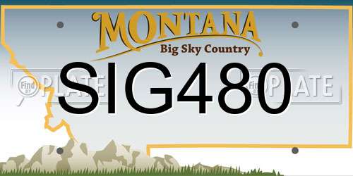 SIG480 Montana License Plate