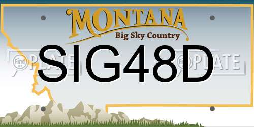 SIG48D Montana License Plate