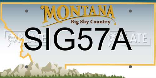 SIG57A Montana License Plate