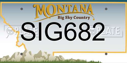 SIG682 Montana License Plate