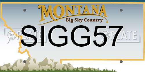 SIGG57 Montana License Plate