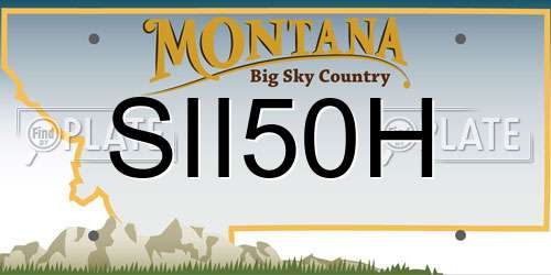SII50H Montana License Plate