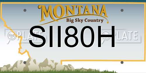 SII80H Montana License Plate