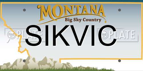 SIKVIC Montana License Plate