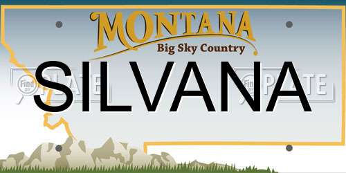 SILVANA Montana License Plate