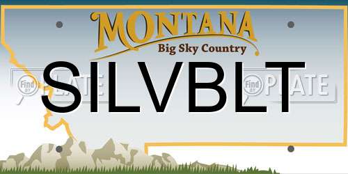 SILVBLT Montana License Plate