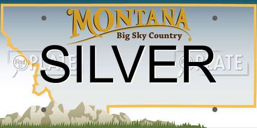 SILVER Montana License Plate