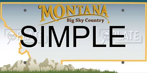 SIMPLE license plate in MT state