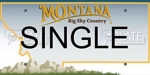 SINGLE Montana License Plate