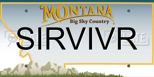 SIRVIVR Montana License Plate