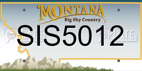 SIS5012 Montana License Plate