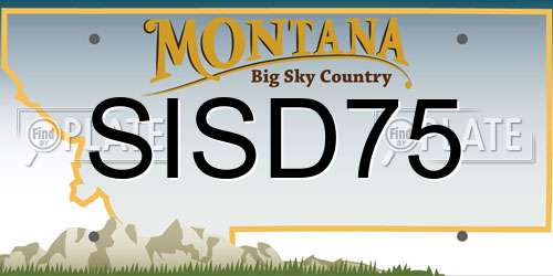 SISD75 Montana License Plate
