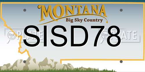 SISD78 Montana License Plate