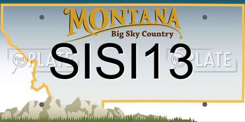 SISI13 Montana License Plate