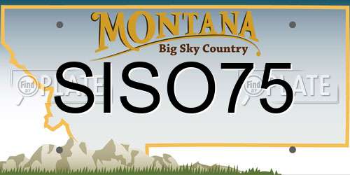 SISO75 Montana License Plate