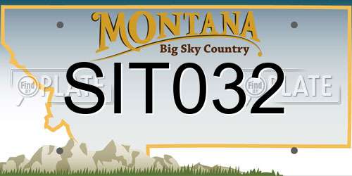 SIT032 Montana License Plate