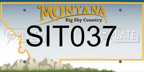 SIT037 Montana License Plate