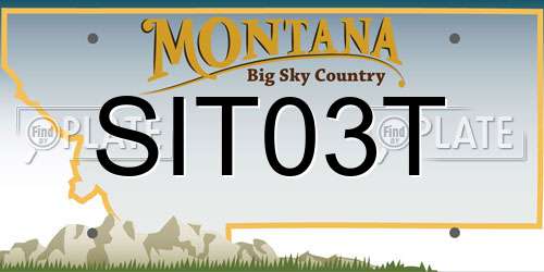 SIT03T Montana License Plate