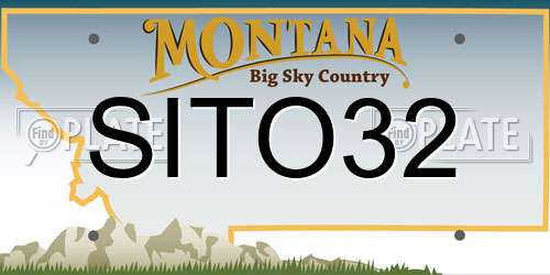 SITO32 Montana License Plate
